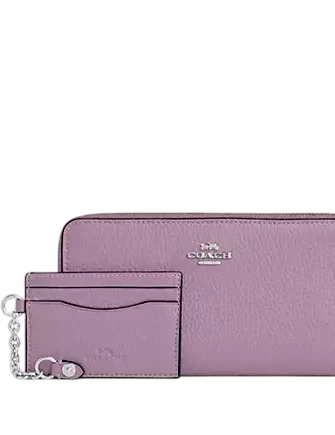 Coach Long Zip Around Wallet With Detachable Card Case