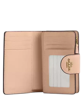 Coach Medium Corner Zip Wallet In Pretty Signature Canvas