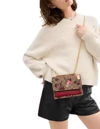 Coach Mini Klare Crossbody Bag In Signature Canvas With Cherry Print