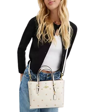 Coach Mollie Tote Bag 25 With Star Print