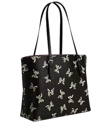 Coach Mollie Tote Bag With Bow Print