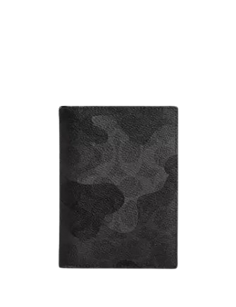 Coach Passport Card Case In Signature Camo Print