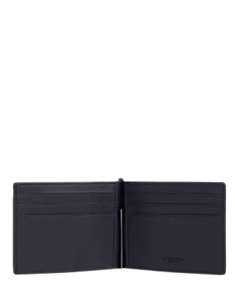 Coach Slim Money Clip Billfold Wallet In Signature Canvas