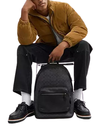 Coach West Backpack In Signature Canvas