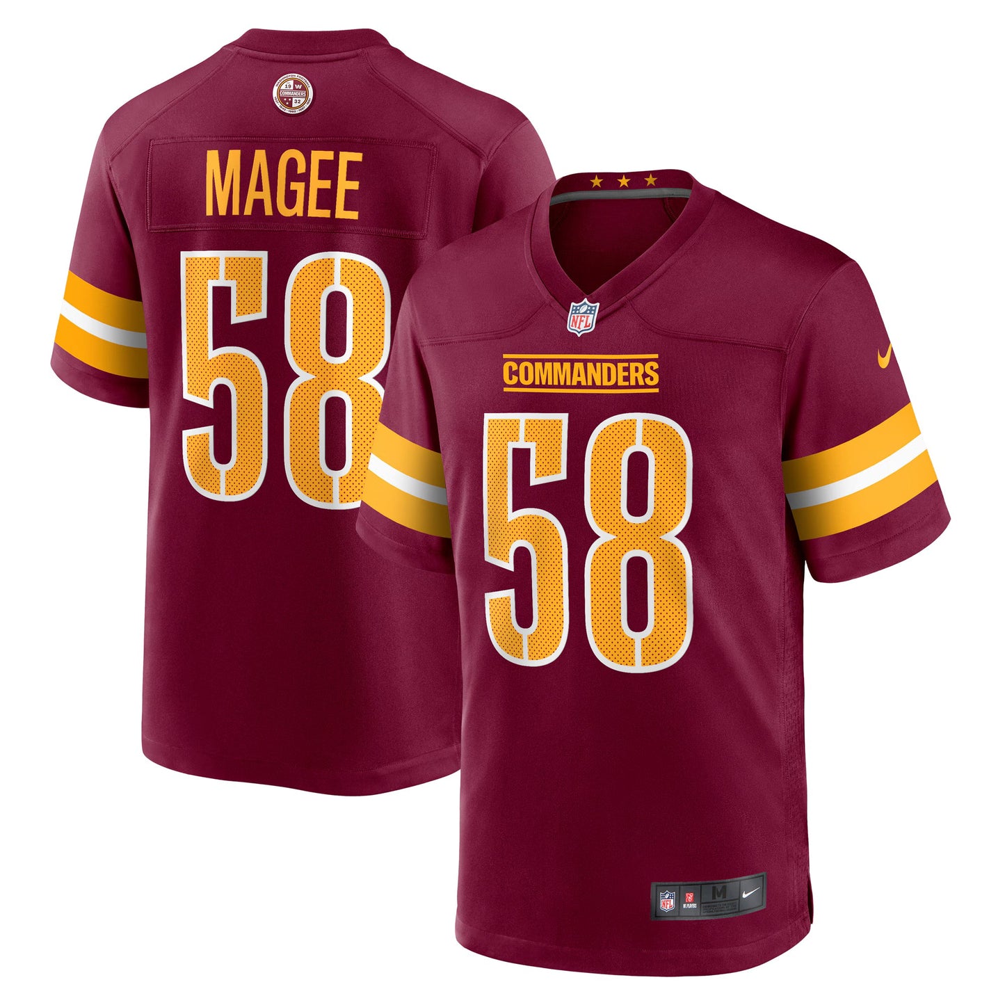 Washington Commanders Jordan Magee Burgundy Game Jersey