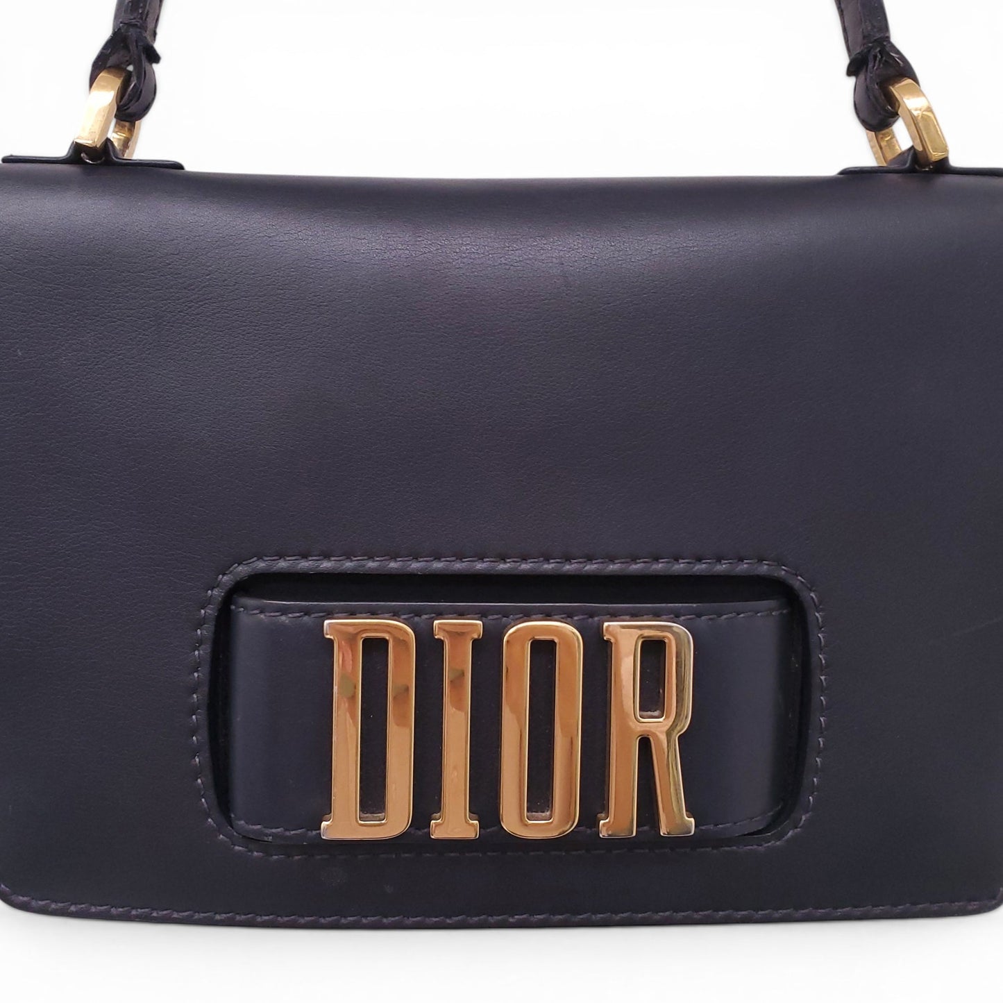 DIOR BLACK LOGO SHOULDER BAG
