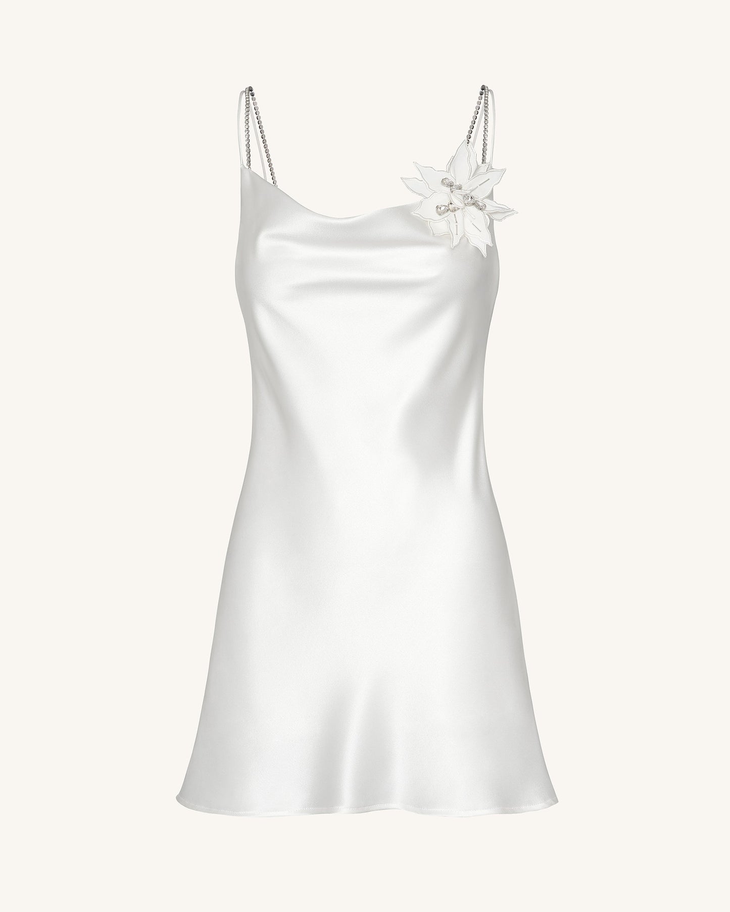 Crystal Flora Slip - White