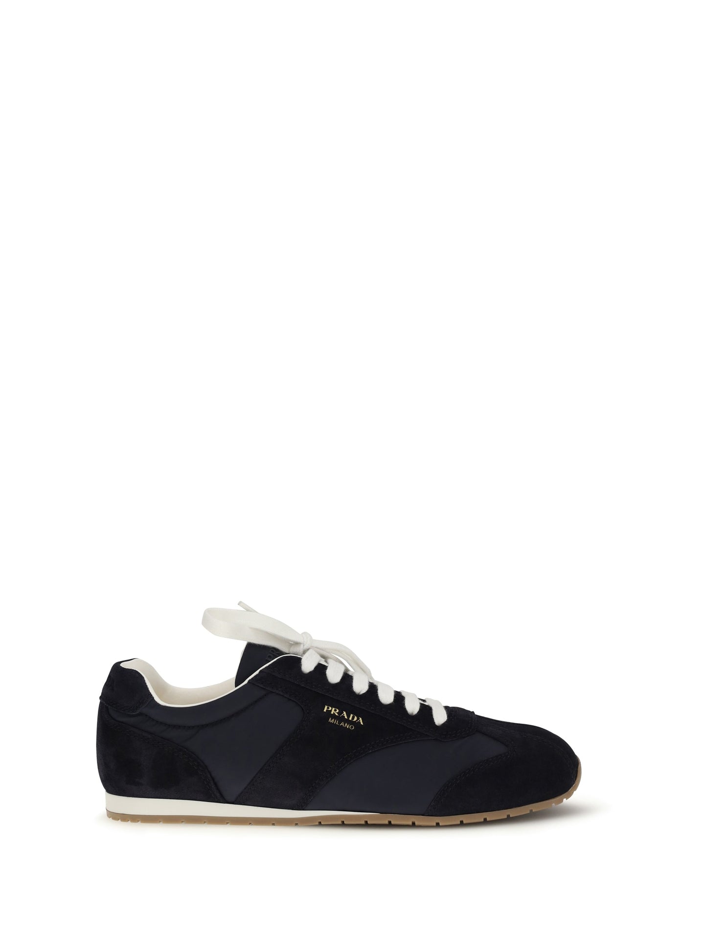 Prada Men Suede And Fabric Sneakers