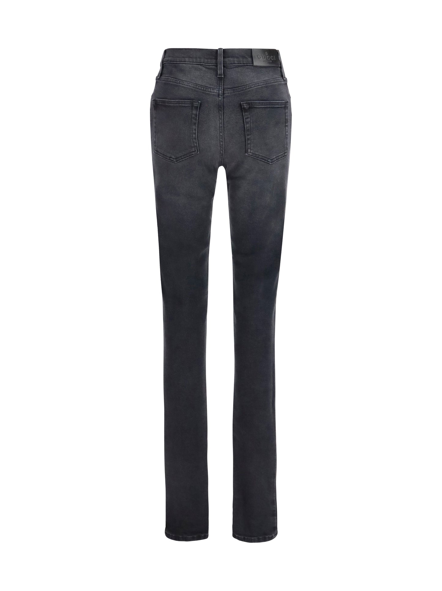 Gucci Women Skinny Washed Cotton Denim Jeans