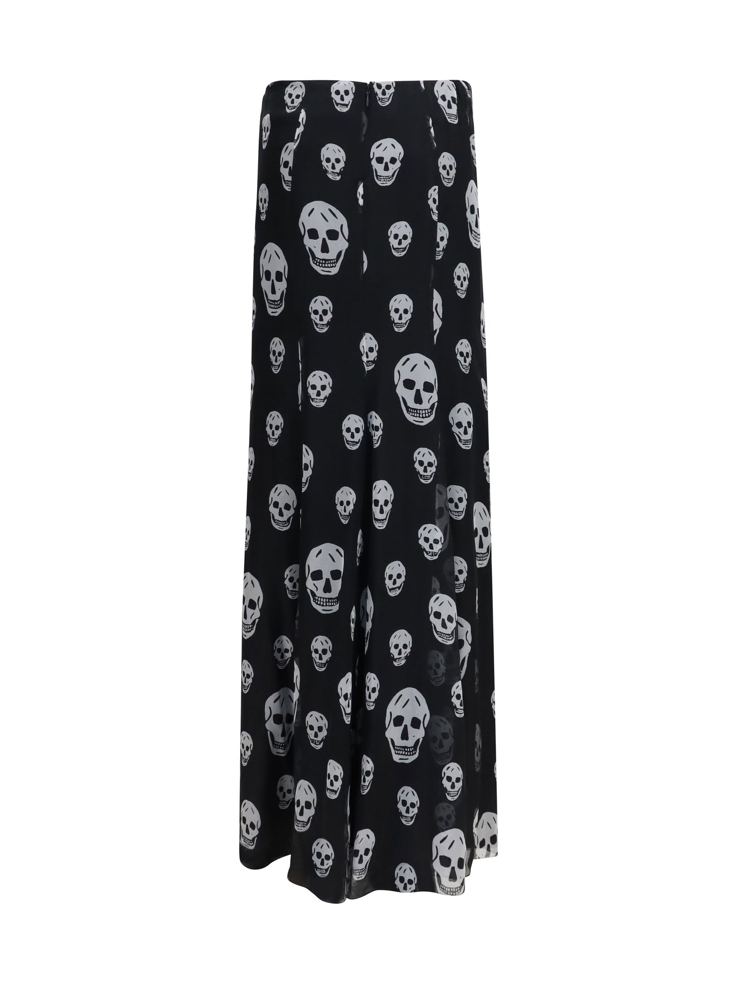 Alexander Mcqueen Women Draped Long Skull Skirt