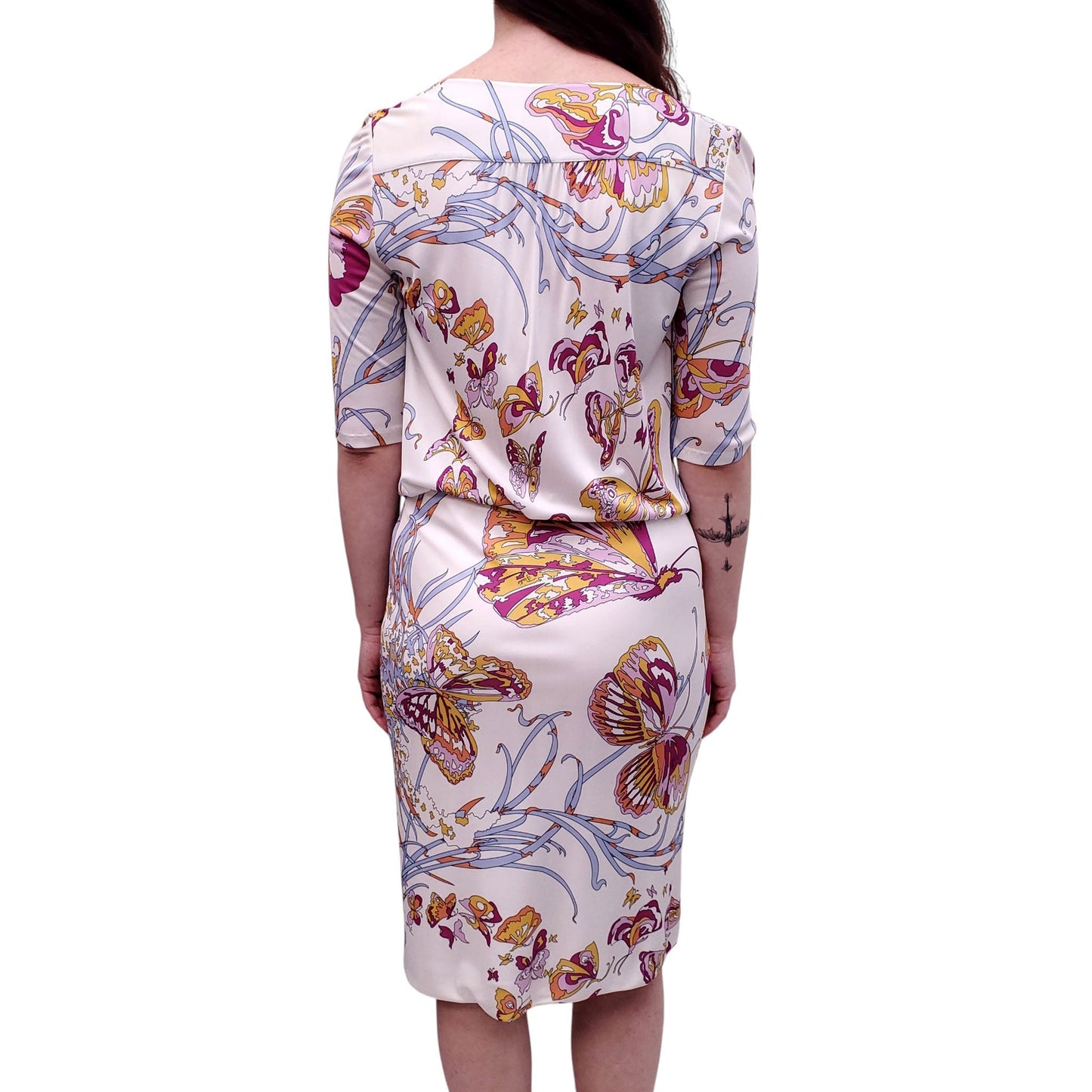 EMILIO PUCCI BUTTERFLY PATTERNED DRESS - SIZE 10