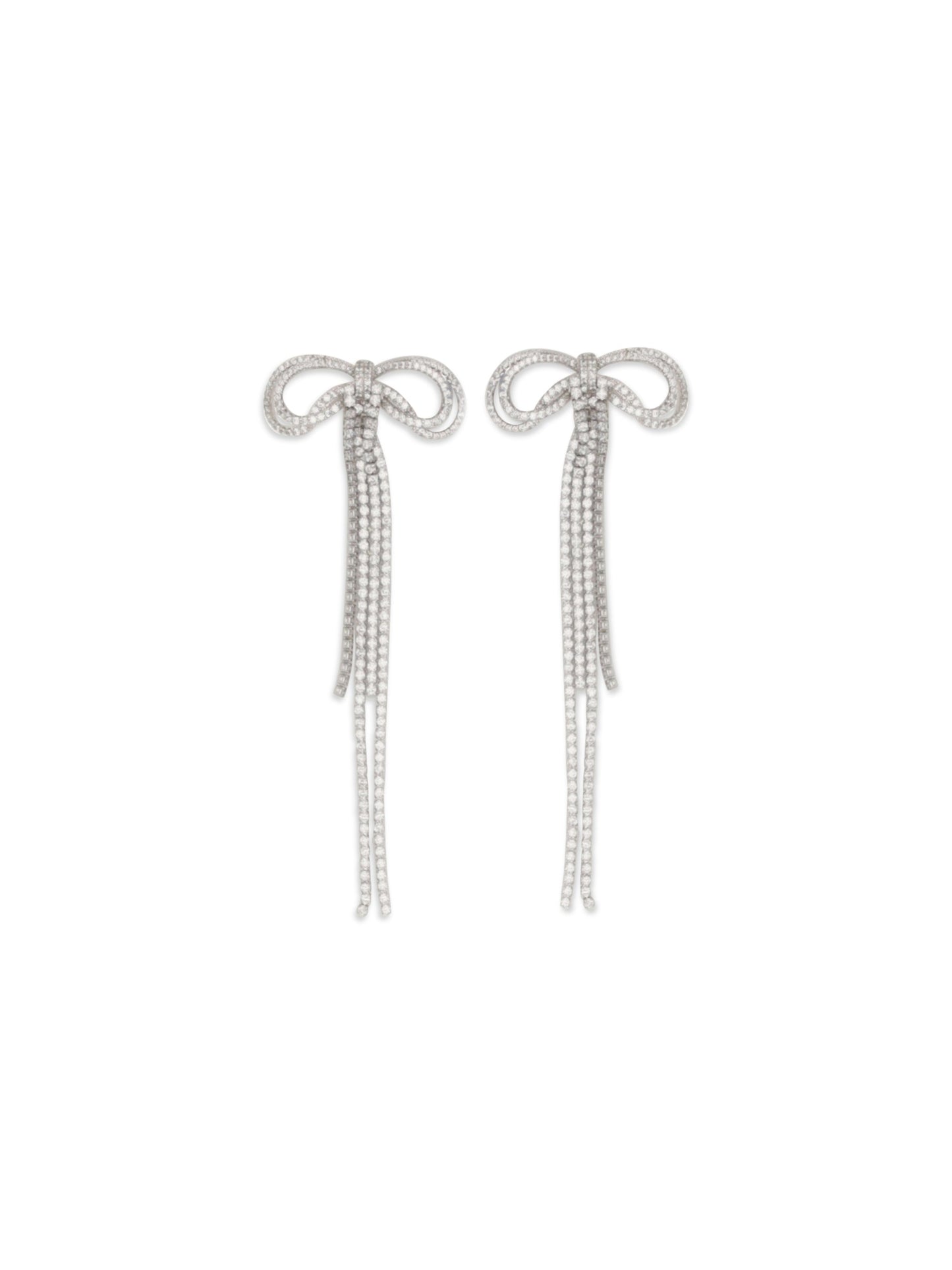 Self-Portrait Women Double Crystal Bow Earrings