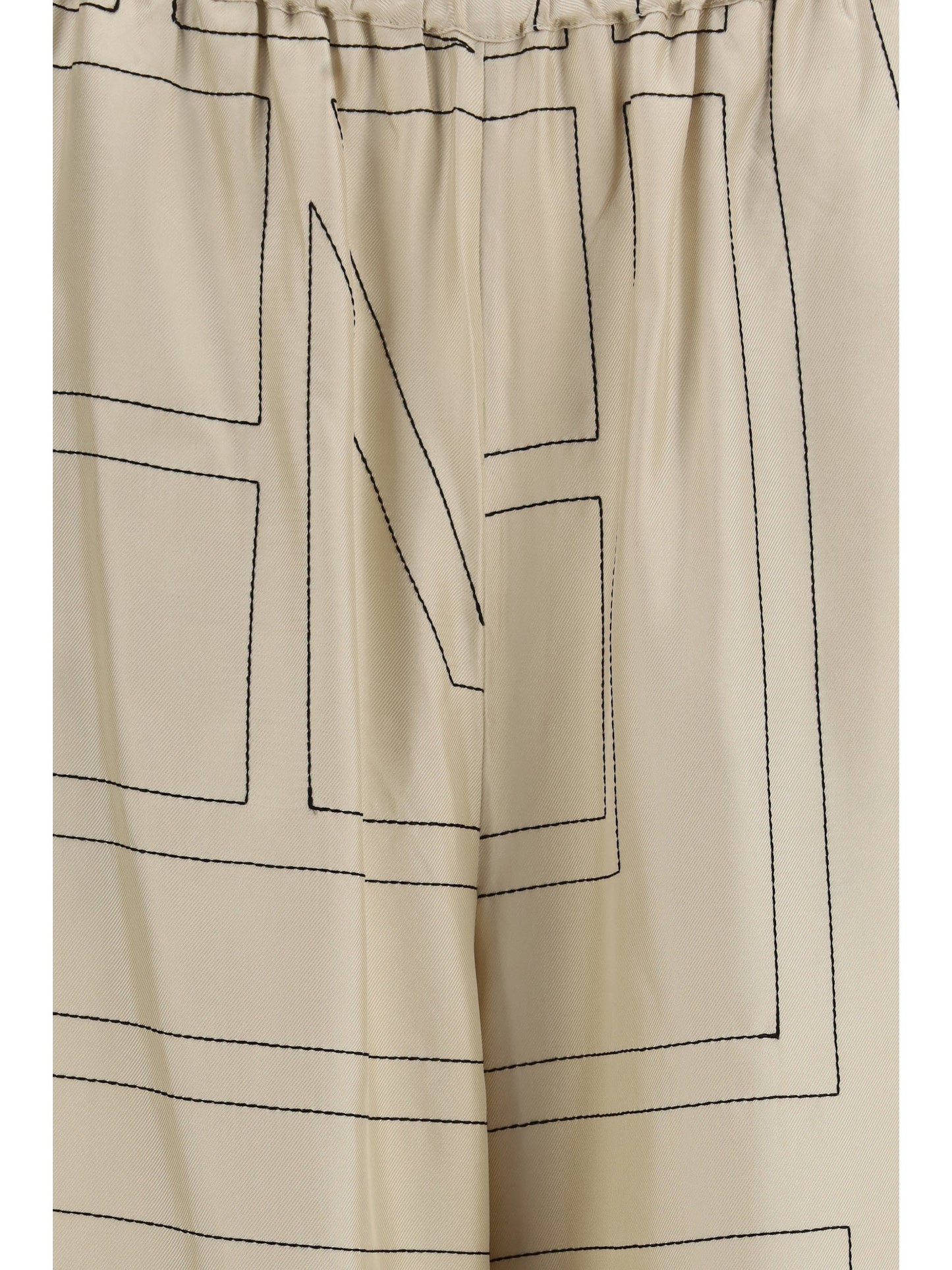 Toteme Women Silk Monogram Pants