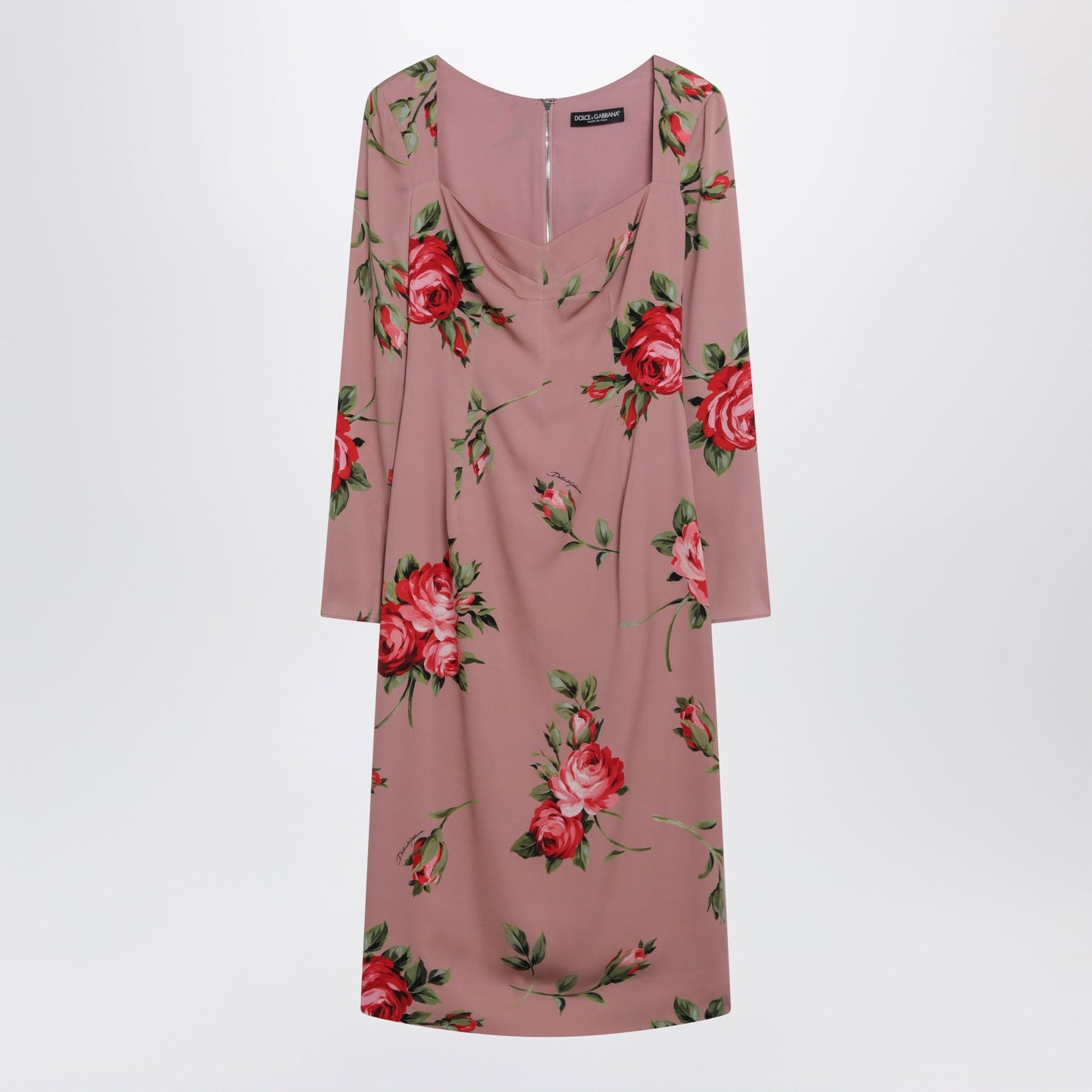 Dolce&Gabbana Bouquet Rose Print Sheath Dress Women