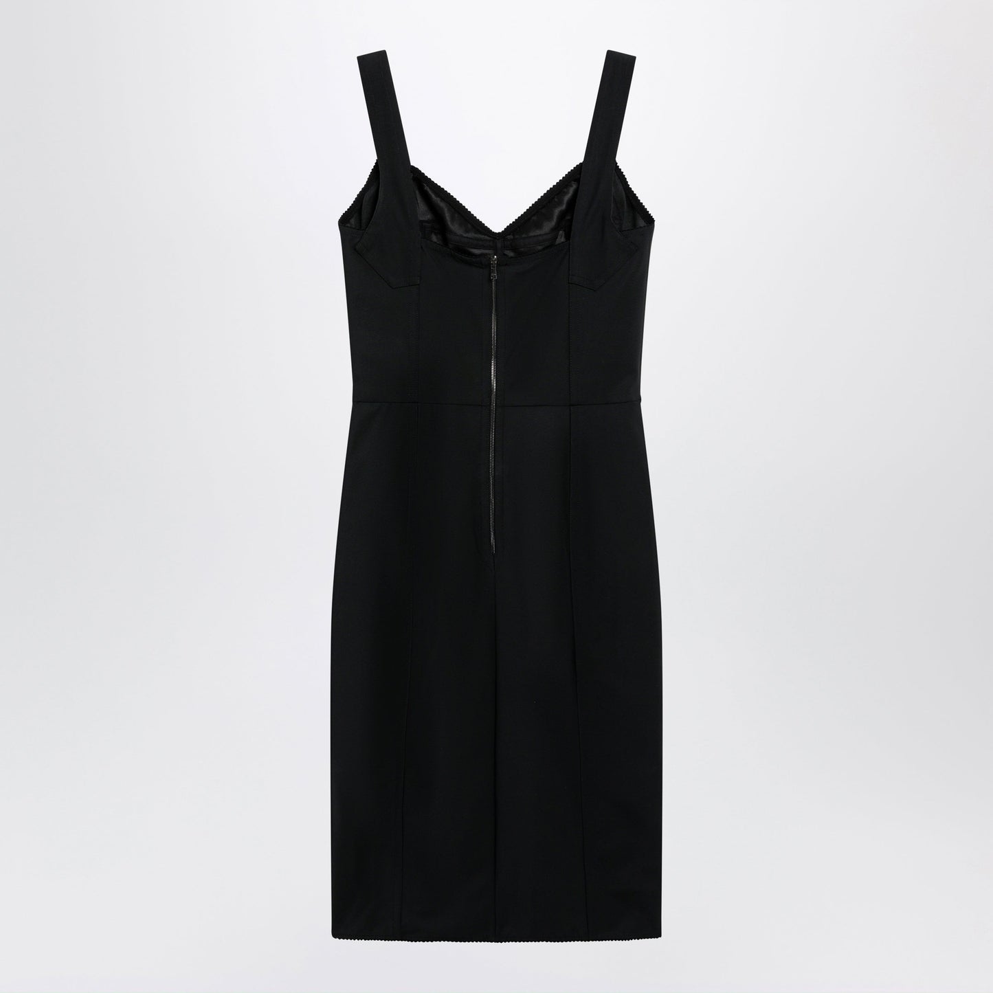 Dolce&Gabbana Black Sheath Dress With Lace Details Women