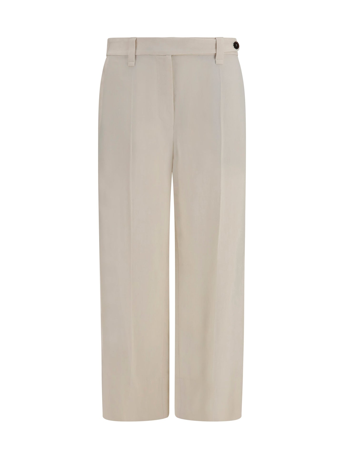 Brunello Cucinelli Women Cigarette Pants In Fluid Viscose And Linen Twill