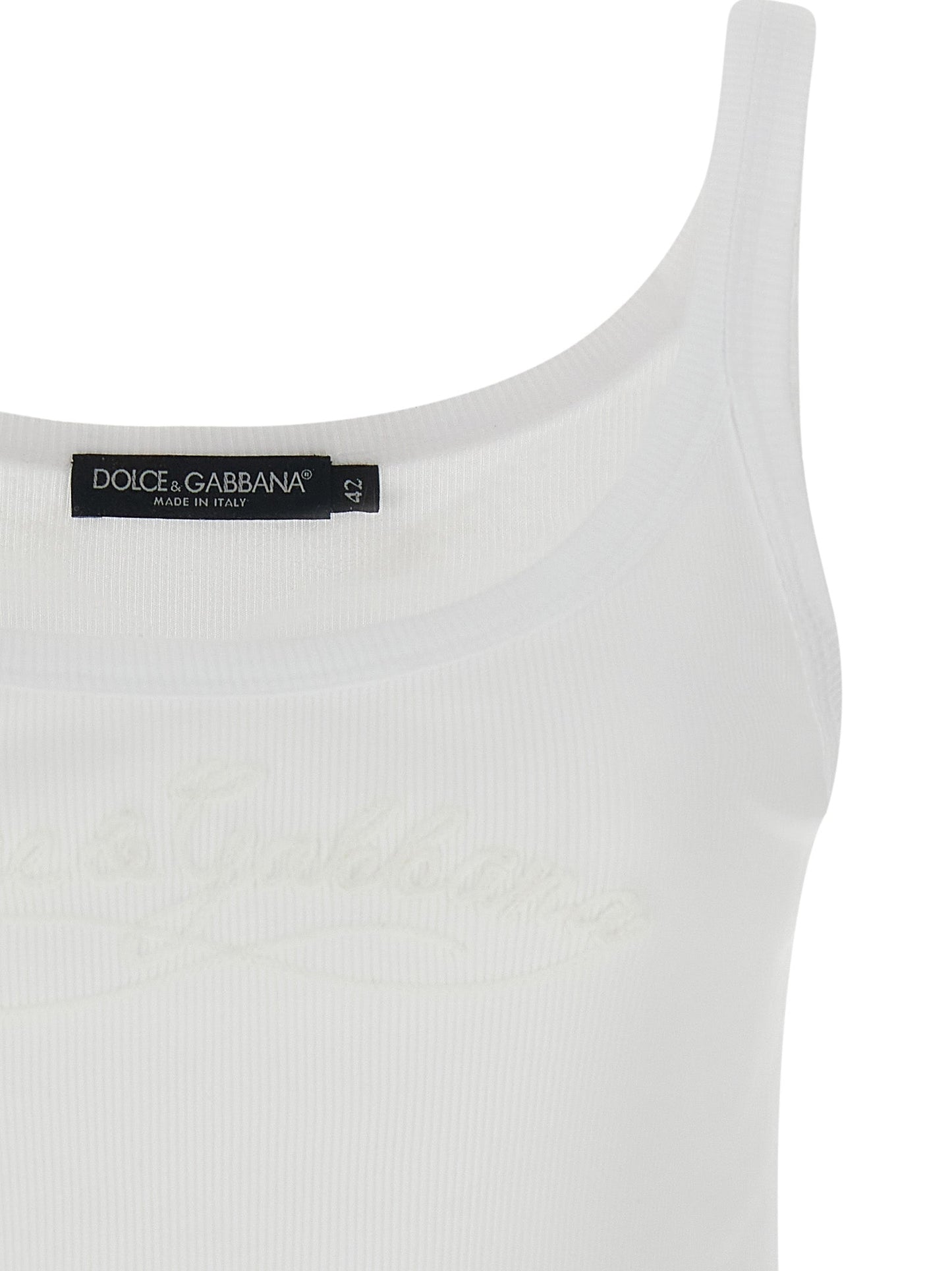 Dolce & Gabbana Women Logo Embroidery Tank Top
