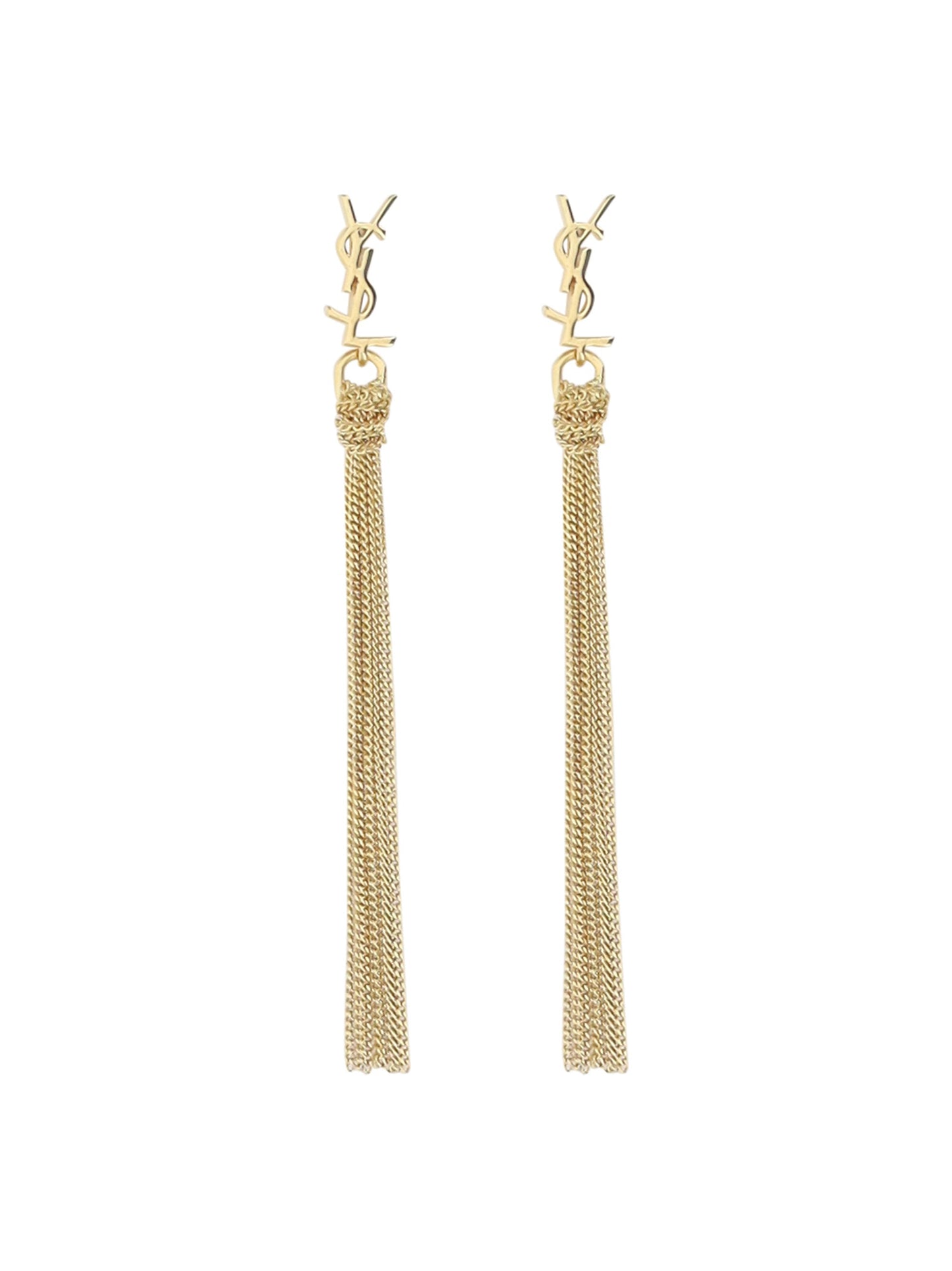 Saint Laurent Women Bo Pompons Chaines Brass Metal