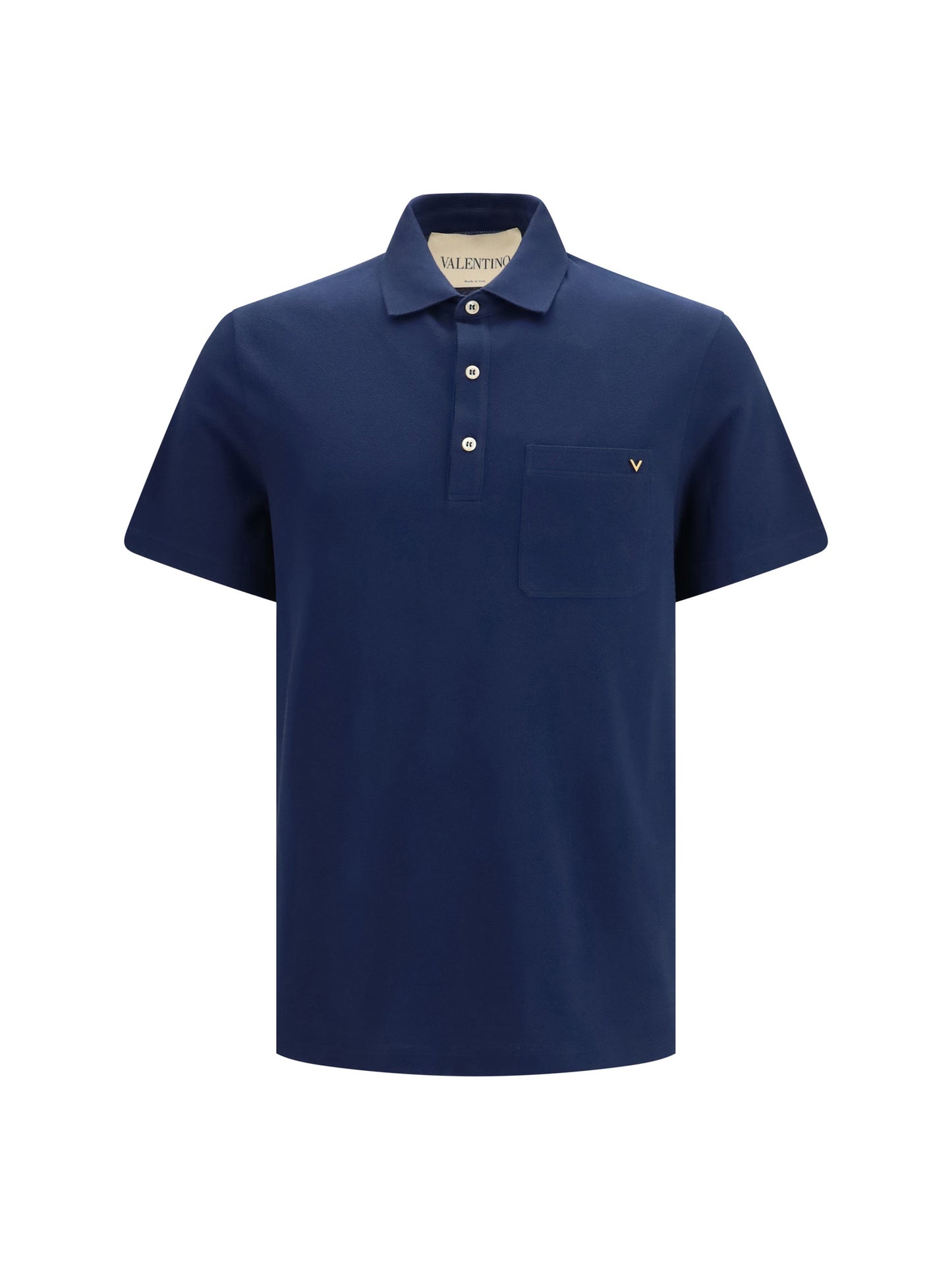 Valentino Men Cotton Piqué Polo With Vlogo