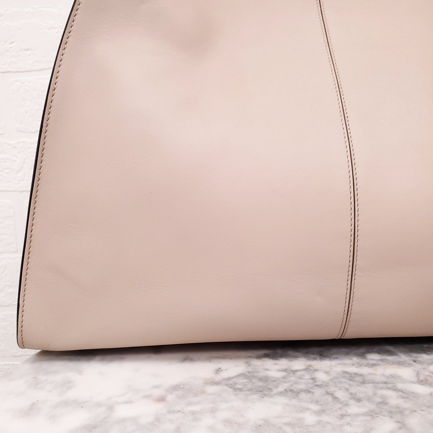 FENDI BEIGE LARGE 'VITELLO SETA CENTURY PEEKABOO' BAG
