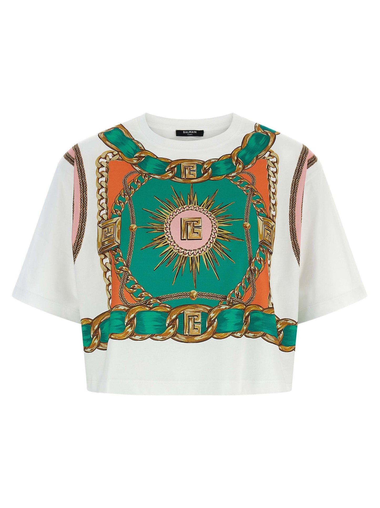 Balmain Women 'Balmain Foulard' Print T-Shirt