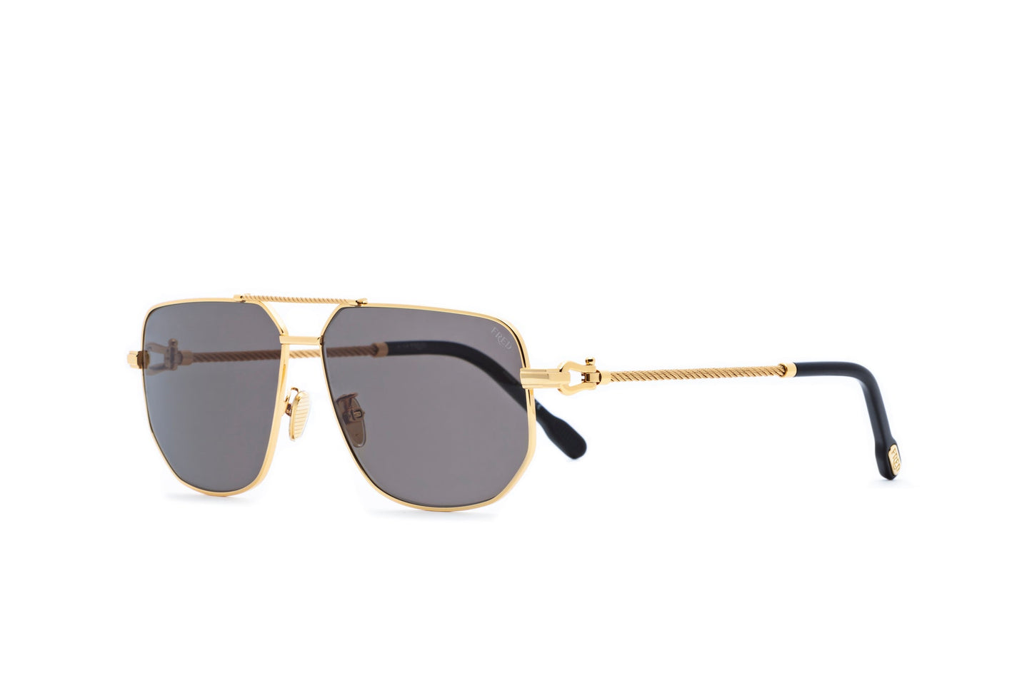Gold Metal Navigator Sunglasses