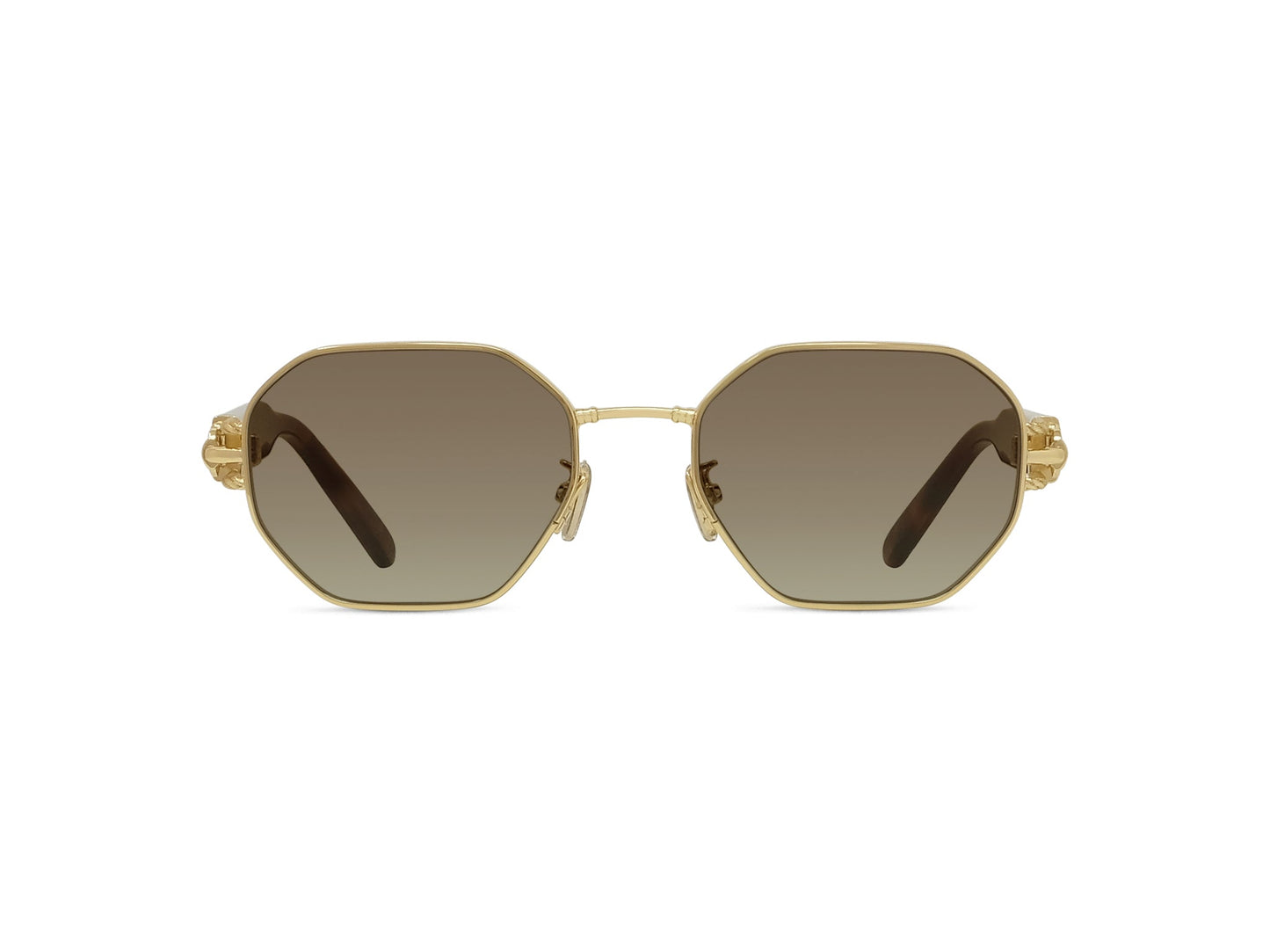 Gold Geometric Sunglasses