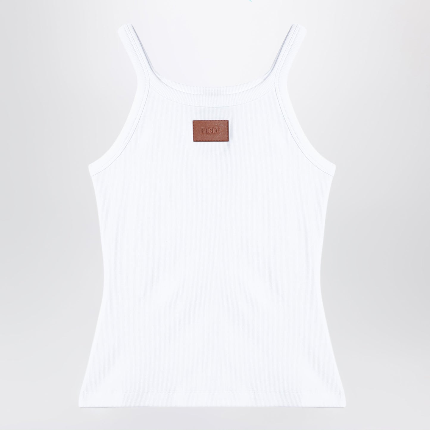Fendi White Top With Logo Patch Women
