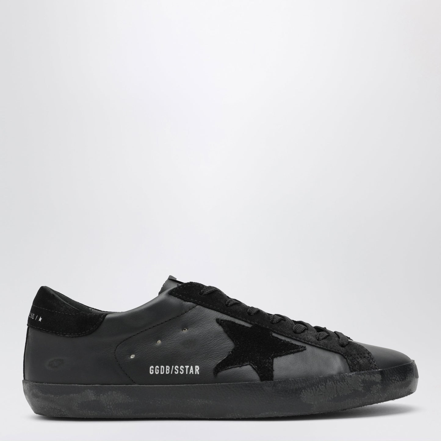 Golden Goose Black Super-Star Sneakers In Leather And Suede Men