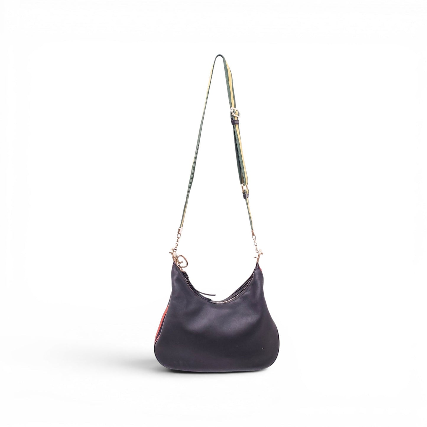 GUCCI BLACK ATTACHE SMALL LEATHER SHOULDER BAG