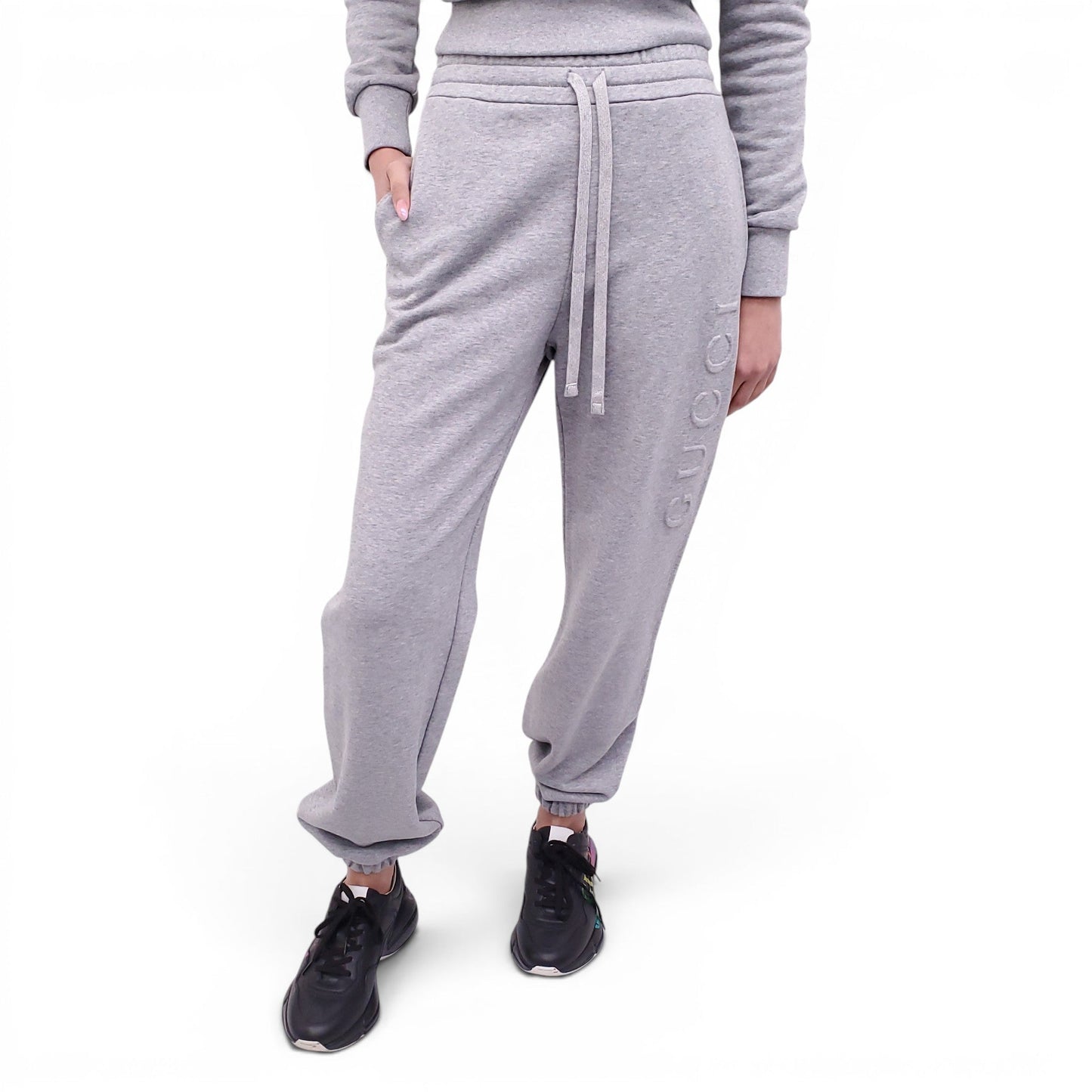 GUCCI GREY LOGO SWEATSUIT - SIZE XXS/XS