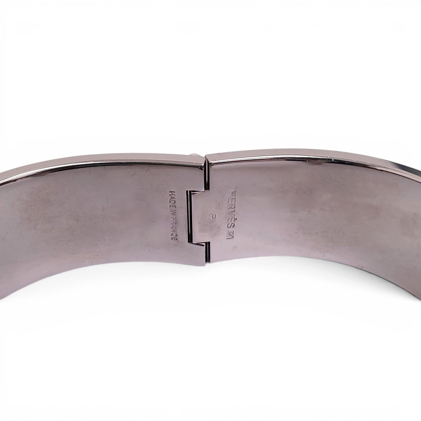 HERMÈS BLACK CLIC CLAC H BRACELET - SIZE 65
