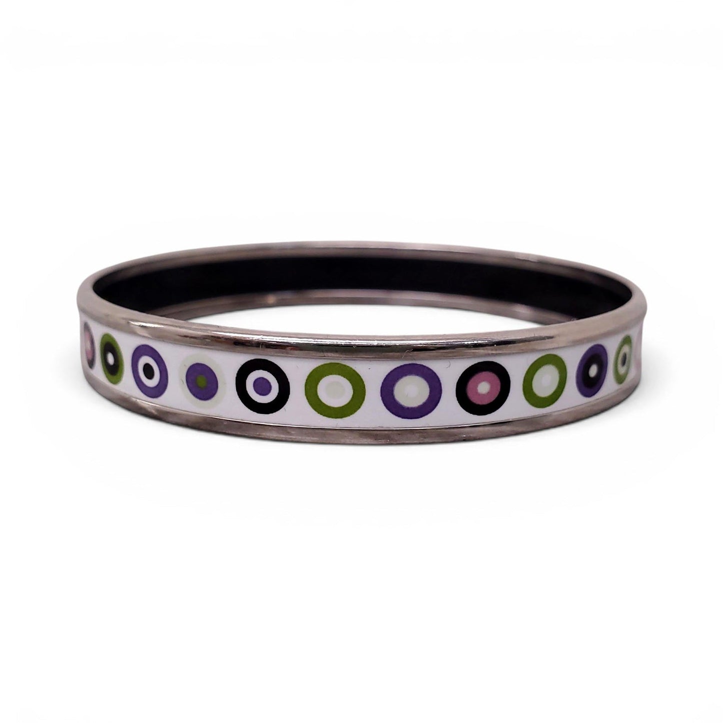 HERMÈS THIN CIRCLE PATTERNED BANGLE -SIZE 70