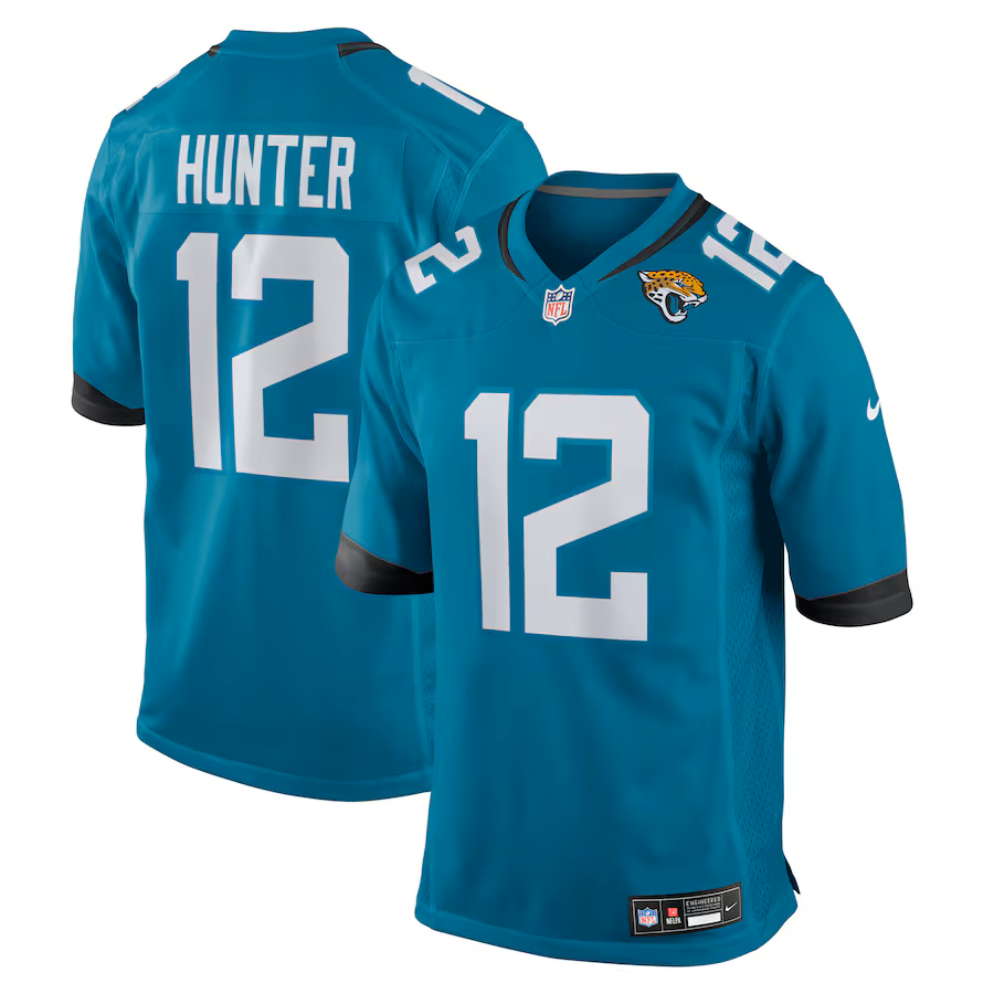 Jacksonville Jaguars Home Game Jersey  2025 Draft First Round Pick - Teal - Travis Hunter