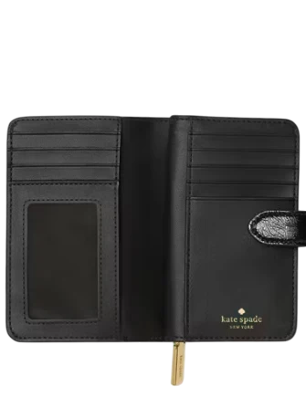 Kate Spade New York Bridget Crinkle Patent Medium Compact Bifold Wallet