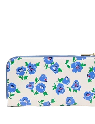 Kate Spade New York Devin Springtime Blooms Zip Around Continental Wallet