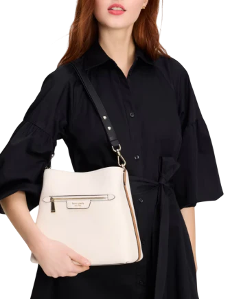 Kate Spade New York Hudson Colorblocked Pebbled Leather Shoulder Bag