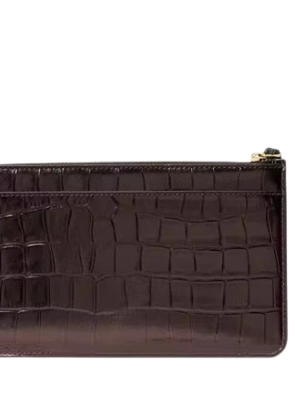 Kate Spade New York Lucy Croc Embossed Medium L-Zip Wristlet