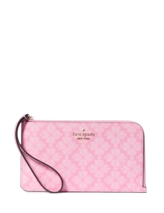 Kate Spade New York Lucy Spade Flower Medium L-zip Wristlet