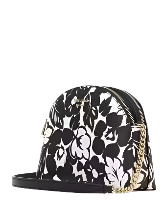 Kate Spade New York Morgan Tropical Foliage Double Zip Dome Crossbody
