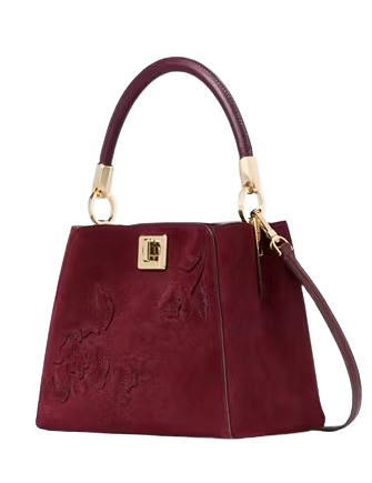 Kate Spade New York Phoebe Suede Floral Applique Small Top Handle Satchel