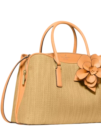 Kate Spade New York Thompson Street Straw Satchel Bag With Charm