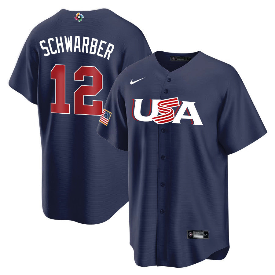 WBC Kyle Schwarber USA 12 Jersey