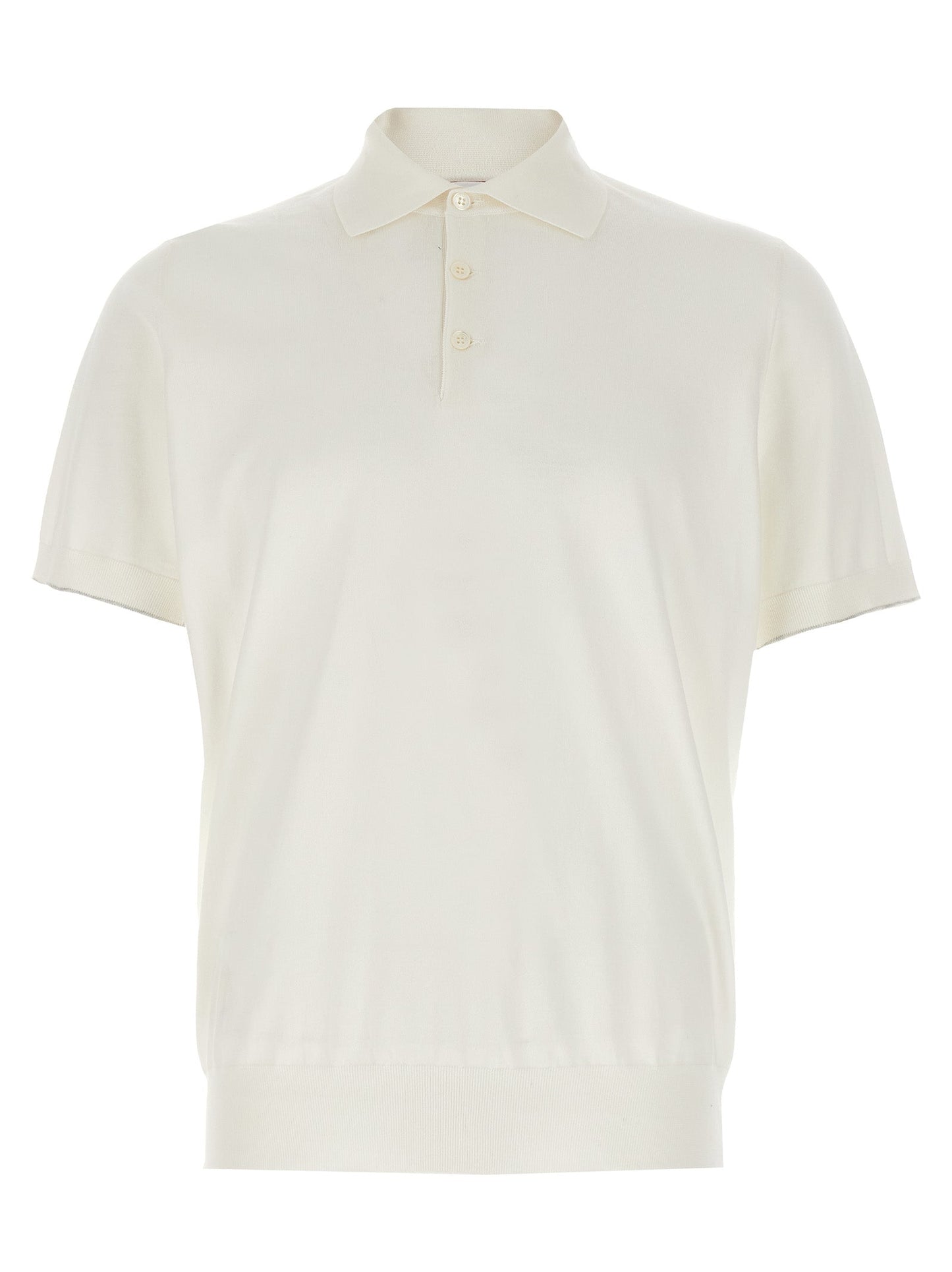 Brunello Cucinelli Men Stretch Cotton Polo Shirt