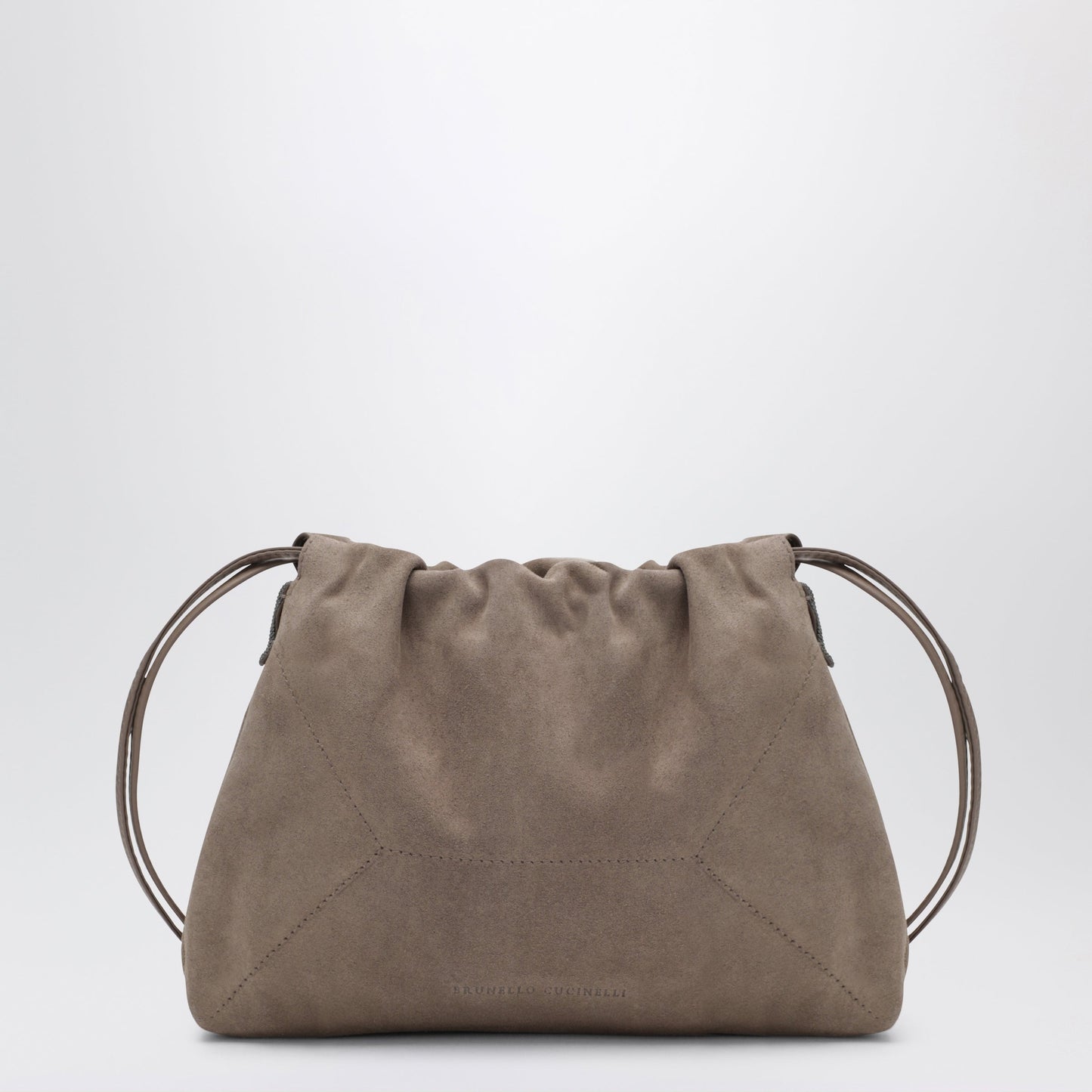 Brunello Cucinelli Bc Duo Pouch Brown Suede Bag With Monile Detail Women
