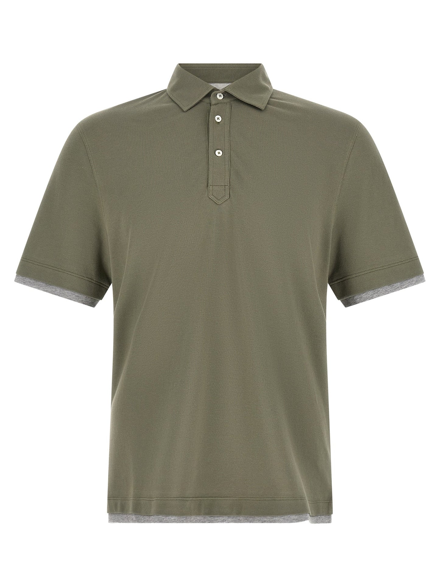 Brunello Cucinelli Men 'Faux Layering' Polo Shirt
