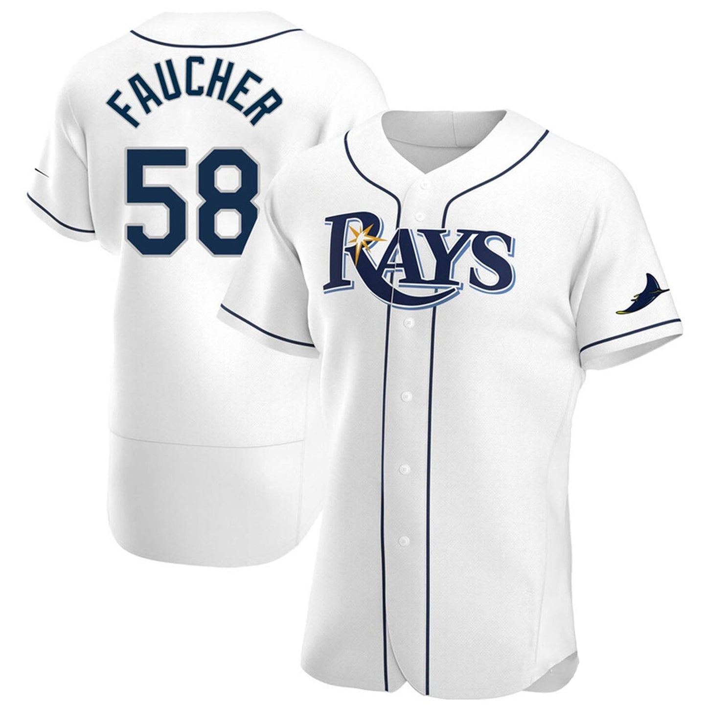Calvin Faucher Tampa Bay Rays 58 Jersey