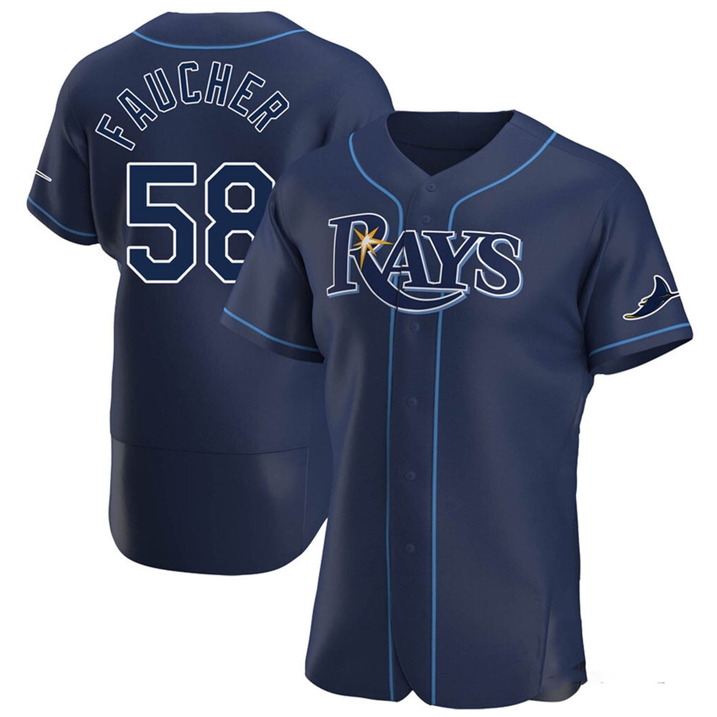 Calvin Faucher Tampa Bay Rays 58 Jersey