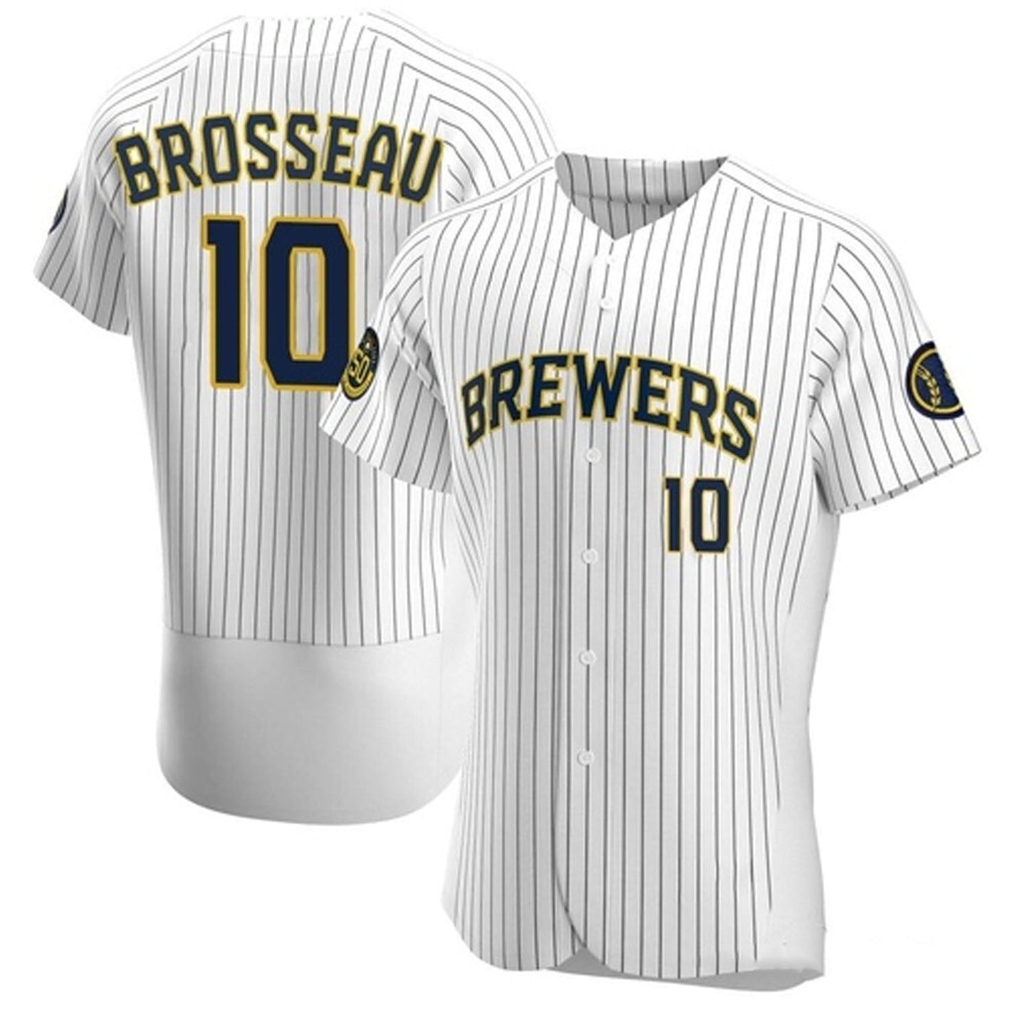 Mike Brosseau Milwaukee Brewers 10 Jersey