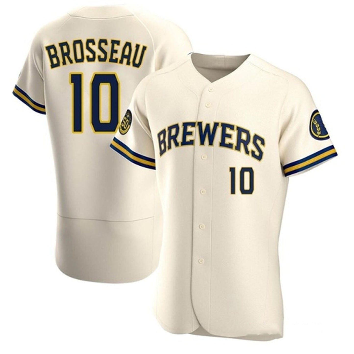 Mike Brosseau Milwaukee Brewers 10 Jersey